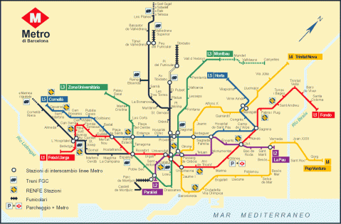 Plano del Metro de Barcelona
