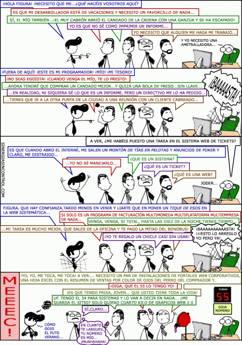 Qué pasa cuando vas a la oficina del jefe a pedir un programador