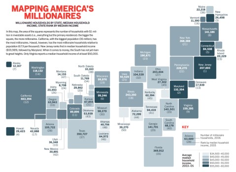 Mapa de millonarios en USA